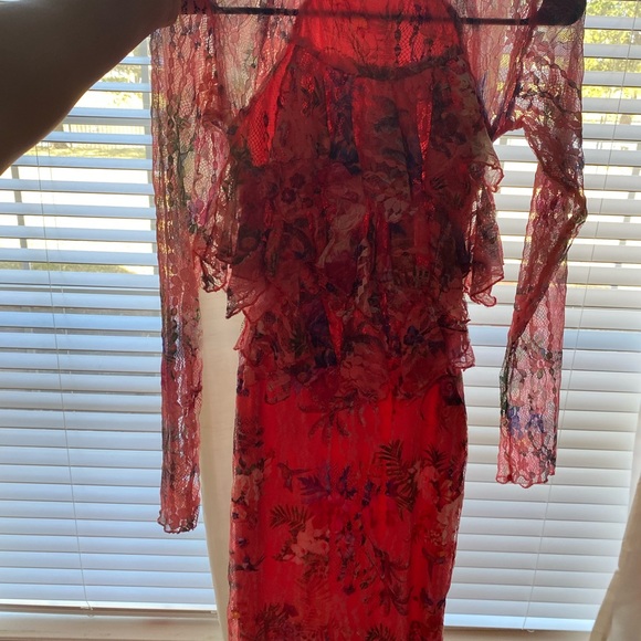 Kevan Jon Lace Low Back Midi Dress (Size 1) Small - Picture 4 of 5